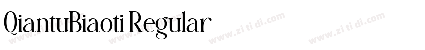 QiantuBiaoti Regular字体转换